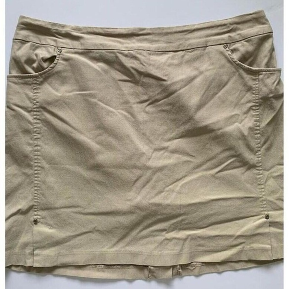 Coconut Row Palm Beach Tan Stretch Skort Pockets Size 16 2844AY-803G